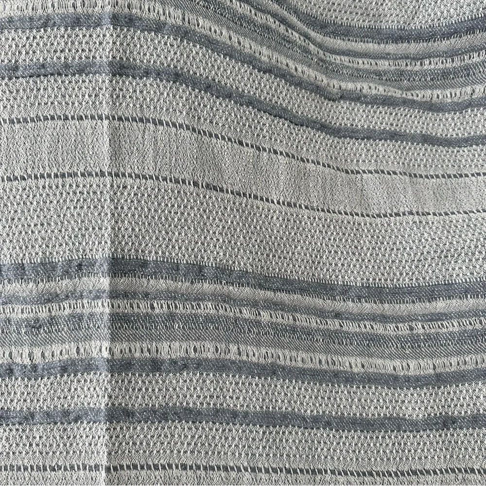 Hearth & Hand Magnolia Vintage Blue Textured Stripe Dobby Throw Blanket